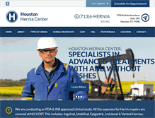 Tablet Screenshot of houstonhernia.com
